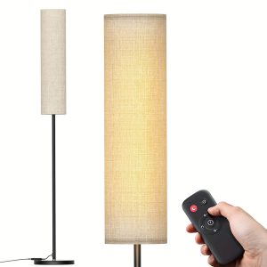 126LEDs Floor Lamp 12W 800Lumens Standing Tall Lamp With Magnetic Remote Controller 2800K-7000K Adjustable Color Temperature Stepless Dimming 1H/2H/3H Timing Function Night Light For Living Room