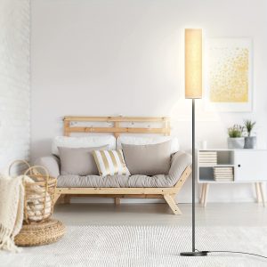 126LEDs Floor Lamp 12W 800Lumens Standing Tall Lamp With Magnetic Remote Controller 2800K-7000K Adjustable Color Temperature Stepless Dimming 1H/2H/3H Timing Function Night Light For Living Room Bedroom