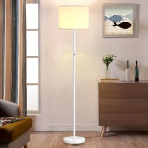 Floor Lamp For Living Room Bedroom With Lampshade Stencil, 65' Modern Tall Lamp Simple Design Standing Lamps For Kids Room Home Office Reading