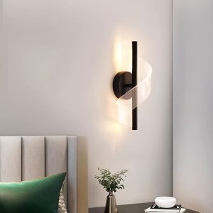 Modern Simple S-shaped Creative Interior Bedroom Bedside Study Hall Library Acrylic Wall Light LED Wall Light